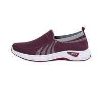 Baskets Mesh pour Femmes Décontractées de Marche Chaussures Running Antidérapant Plateforme Running Sandales Slip on et Confortables Légères Basquette Sport Été Automne (Red, 40.00)