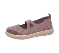 Baskets Mesh pour Femmes Décontractées de Marche Mary JaneRunning Antidérapant Plateforme Running Sandales Slip on Légères et Confortables Basquette Sport Été Automne (Pink, 37)