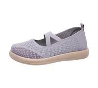 Baskets Mesh pour Femmes Décontractées de Marche Mary JaneRunning Antidérapant Plateforme Running Sandales Slip on Légères et Confortables Basquette Sport Été Automne (Light Violet, 38)