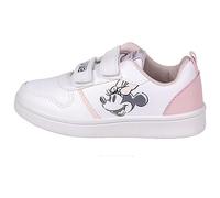 Baskets Mickey Mouse - Couleur Blanche et Rose - Taille 32 - Fermeture avec 2 Scratchs - Sneakers pour Enfants en Polyester avec Semelle PVC - Produit Original Conçu en Espagne