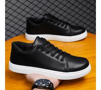 Baskets minimalistes à lacets classiques pour homme, noir, 39.5 EU | Lacets classiques, dessus doux et lisse, semelle intérieure rembourrée confortable, semelle antidérapante