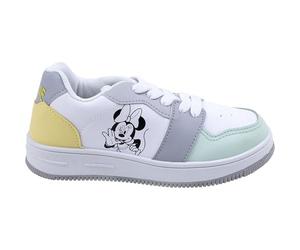 Baskets Minnie Mouse et Daisy - Blanches - Taille 35 - Fermeture avec Élastiques - Baskets Streetwear Enfant Basses avec Semelles PVC - Produit Original Conçu en Espagne