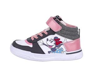 Baskets Minnie Mouse - Multicolore - Taille 32 - Fermeture à Scratch et à Lacets - Sneakers Montantes avec Semelle Légère EVA - Motif Minnie - Produit Original Conçu en Espagne