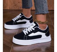 Baskets mode à lacets basses pour l'automne/hiver - Chaussures de sport décontractées légères et confortables pour femmes - Design color block élégant EUR36,EUR37,EUR38,EUR39,EUR40,EUR41,EUR42,EUR43,E