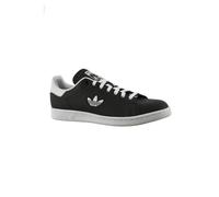 Baskets Mode - Adidas Originals - Stan Smith - Noir - Cuir - Lacets - Plat 40 2/3