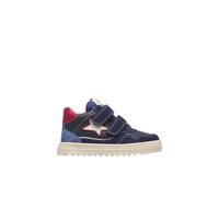 Baskets Montantes Bébé En Cuir Et Daim Hess High 3 À Scratch Marine-bleu 24