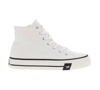 Baskets montantes blanches pour femme Mustang - Dessus/tige textile - Fermeture lacets 38