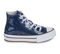 Baskets montantes enfant filles Converse CHUCK TAYLOR ALL STAR EVA LIFT GLITTER PLATFORM Bleu 28
