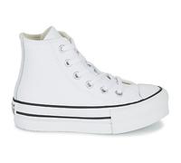 Baskets montantes enfant filles Converse Chuck Taylor All Star Eva Lift Leather Foundation Hi Blanc 30