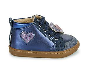 Baskets montantes enfant filles Shoo Pom BOUBA NEW HEART Bleu 22