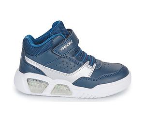 Baskets montantes enfant garcons Geox J ILLUMINUS BOY B Marine 35