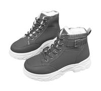 Baskets Montantes Femme Homme Chaussures de Sport Randonnée Marche Doublure Chaude Peluche Chaussures Hiver Lacets Semelle Antidérapante Sneakers 44