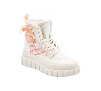 Baskets montantes - Femme - Suédine - Beige - Plateforme 3.5cm - Lacets 38