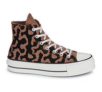 Baskets montantes femmes Converse CHUCK TAYLOR ALL STAR LIFT PLATFORM LEOPARD REMIX Marron 40