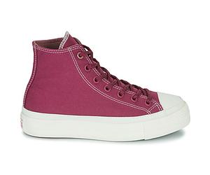 Baskets montantes femmes Converse CHUCK TAYLOR ALL STAR LIFT PLATFORM WORKWEAR TEXTILES HI Bordeaux 38