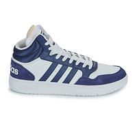 adidas Homme Hoops 3.0 Mid Lifestyle Basketball Classic Vintage Shoes Chaussures, Cloud White/Dark Blue/Dark Blue, 45 1/3 EU