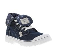 Baskets montantes - MUSTANG - Femme - Bleu jean/Blanc - Réversible en baskets basses 40