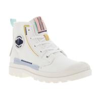 Baskets montantes - PALLADIUM - Femme - Blanc - Textile - Lacets 42