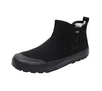 Baskets montantes pour homme - Coupe large - En toile - Légères et antidérapantes - Pour la course à pied, le trekking, l'alpinisme - Renforcées, Noir , 38 2/3 EU
