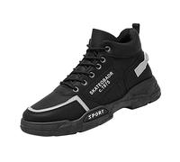 Baskets montantes pour homme, semelle en caoutchouc imperméable, chaussures de randonnée, chaussures de jogging légères à enfiler avec lacets résistantes à l'usure, bottes de trekking, baskets de