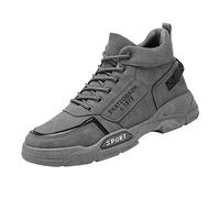 Baskets montantes pour homme, semelle en caoutchouc imperméable, chaussures de randonnée, chaussures de jogging légères à enfiler avec lacets résistantes à l'usure, bottes de trekking, baskets de