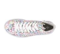 Baskets montantes Rieker Femme Colore - M1913-90 - Imprimé cœur - Blanc - Lacets - Plat 39