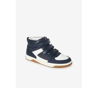 Baskets montantes scratchées enfant denim brut 32