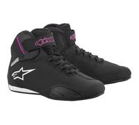 Baskets moto Alpinestars Stella Sektor - Noir/Rose - Lacets - Femme 39