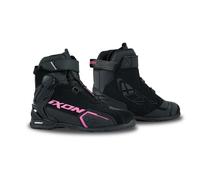 Ixon Bull 2 Chaussures de moto imperméables pour dames, noir-rose, taille 39 pour homme