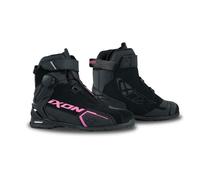 Ixon Bull 2 Chaussures de moto imperméables pour dames, noir/rose, Taille 38