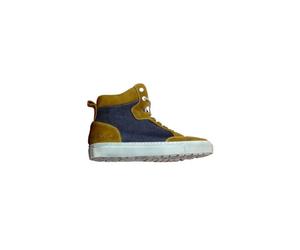 Baskets moto toile armalith-cuir femme Helstons maya Doré 39