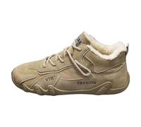 Baskets moyennes en polaire pour homme - Chaussures de loisirs - Bottines | Chaussures d'hiver pour tous les jours, coupe-vent, imperméables, chaudes, chaussures de randonnée, chaussures de trekking