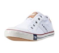 Baskets Mustang Laceless Low Top pour femmes - Blanc - Taille 41 EU 38