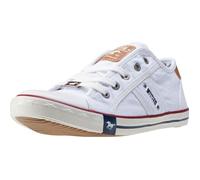 Baskets Mustang Low Top Femme - Blanc - Canvas - Lacets