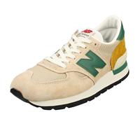 Baskets - New Balance - 990 MADE IN USA - Homme - Beige Vert - Daim et Textile - Lacets 44