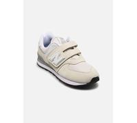 Baskets New Balance 574 Hook And Loop beige blanc junior - 34.5