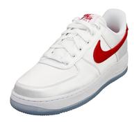 Baskets - Nike - AIR FORCE 1 07 ESS - Femme - Blanc Rouge - Textile - Lacets