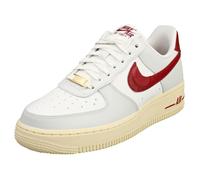 Baskets - Nike - AIR FORCE 1 07 SE - Femme - Cuir et Synthetique - Blanc Rouge - Lacets - 41 EU 38,5