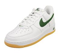 Baskets - Nike - AIR FORCE 1 LOW RETRO QS - Homme - Blanc Vert - Cuir - Lacets 36