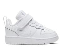 Baskets Nike Court Borough Low 2 - NIKE - Blanc - Bébé - Mixte - Lacets - Plat - Synthétique 19,5