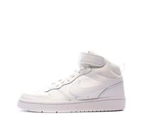 Baskets Nike Court Borough Mid 2 GS Blanc Mixte - NIKE - CD7782-100 - Cuir - Lacets - Garçon - Plat - Enfant 40