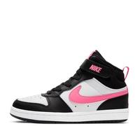 Nike Young Athletes Shoe Court Borough Mid 2 (PSV), Black/Sunset Pulse-White, CD7783-005, 29.5 EU (12C US)