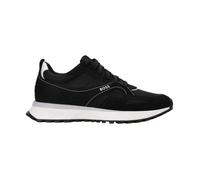 BASKETS NOIRES BOSS EN MÉLANGE DE MATIÈRES AVEC FINITIONS EN CUIR SUÉDÉ ET LOGOTÉES JONAH RUNN SDMX 44