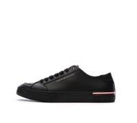 Tommy Hilfiger Baskets Vulcanisées Homme Core Corporate Leather Basses, Noir (Black), 43