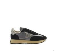 Victoria Basket basse Cosmos Nylon métallisé Cuir croûte contrasté Semelle crantée Negro 38