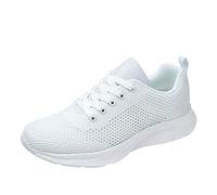 Baskets orthopédiques à lacets en mousse à mémoire de forme pour femme - Soutien de la voûte plantaire - Chaussures de course sur route en maille respirante - Chaussures de marche athlétiques