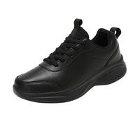 Baskets orthopédiques en cuir pour homme - Soutien de la voûte plantaire - Mousse à mémoire de forme - Respirantes - Antidérapantes - Chaussures de marche douces et confortables - Chaussures de