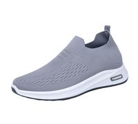 Baskets orthopédiques en maille pour homme - Respirantes - Semelle souple - Mains libres - Soutien de la voûte plantaire - Chaussures extensibles - Légères et confortables - Antidérapantes - Pour la