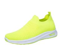Baskets Orthopédiques Homme Légères Chaussures Slip Ins Décontractées Basket Basses Respirantes sans Lacets Air Cushioned Full Running Sports De Randonnée Sentier D'Extérieur Route Jaune 40