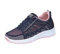 Baskets orthopédiques légères en maille respirante pour femme - Soutien de la voûte plantaire - Antidérapantes - Mousse à mémoire de forme - Chaussures de marche orthopédiques douces et épaisses, bleu